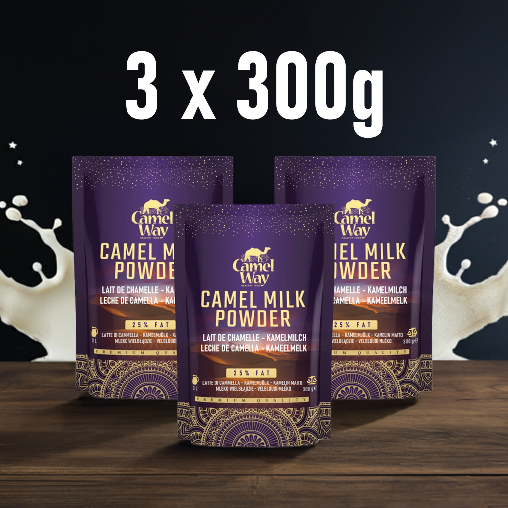 Kamelmilch Pulver 3x300g (Gesamt 900g) | Familienpackung