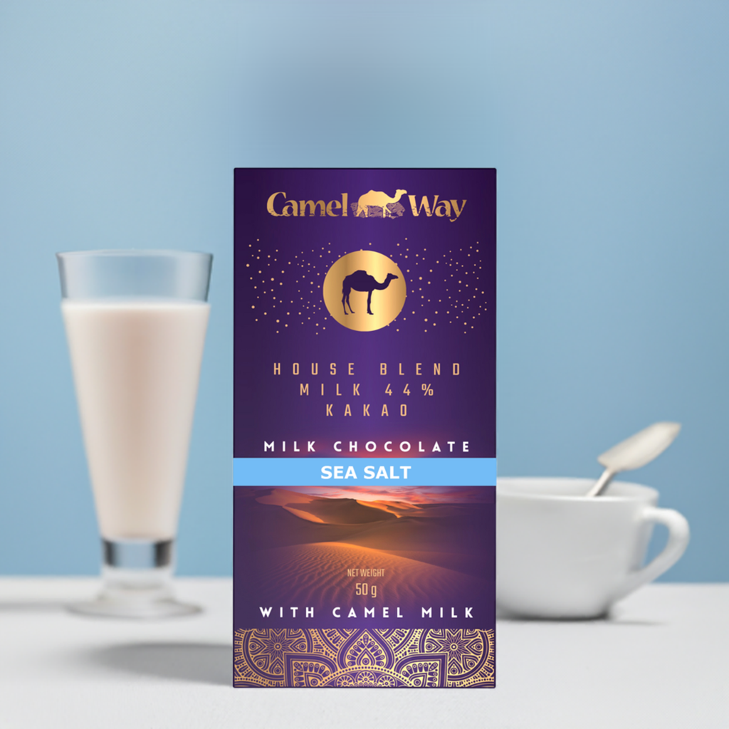 Handmade Camel Milk Chocolate with Sea Salt | 44% Cocoa