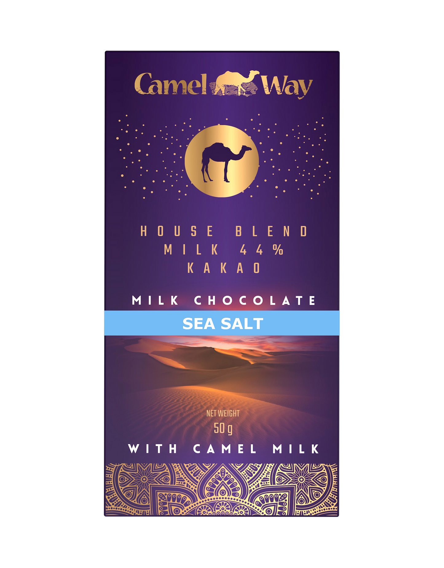Handmade Camel Milk Chocolate with Sea Salt | 44% Cocoa