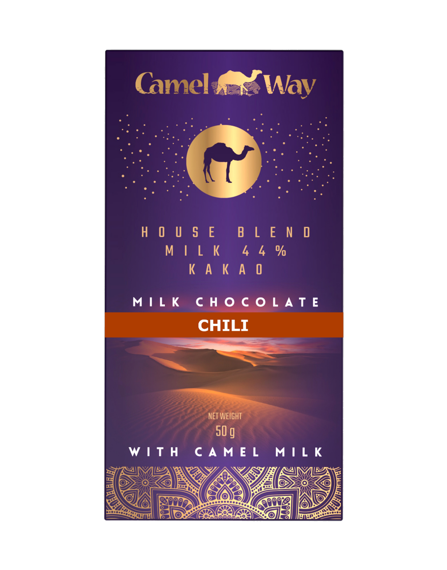 Handmade Camel Milk Chocolate with Chilli | 44% Cocoa