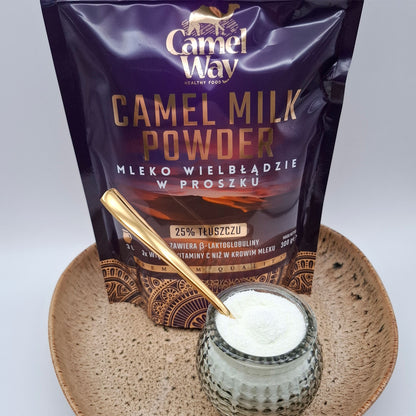 CamelWay Camel Milk Powder 300g 3L - front with powder displayed
